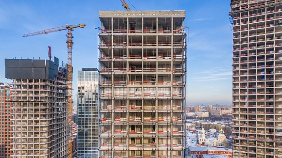 В башне 5 жилого квартала HIGH&nbsp;LIFE завершилось возведение монолитного каркаса